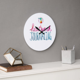 HWJ Aesthetic Acrylic Wall Clock Stor Klocka
