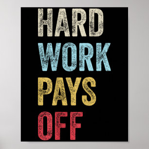 Hwpo Gym Workout Motivational Quote Hard Work Beta Poster