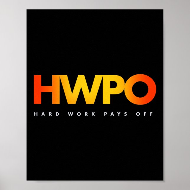 HWPO-hårddiskarbete Betalar av Pastel Motivational Poster (Framsidan)