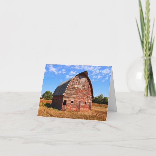 Hwy 15 Red Barn note card/greeting card Kort (Framsida)