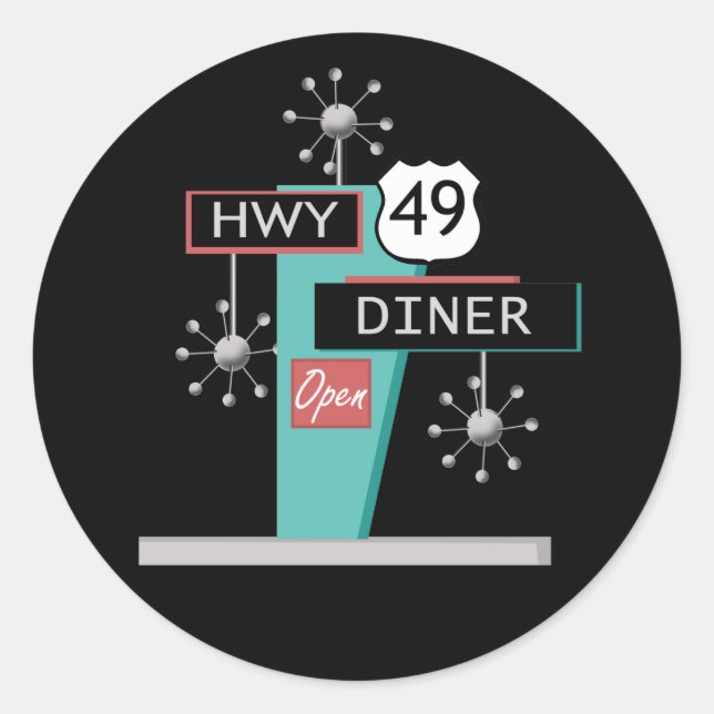 HWY 49 Middag Runt Klistermärke (Framsida)