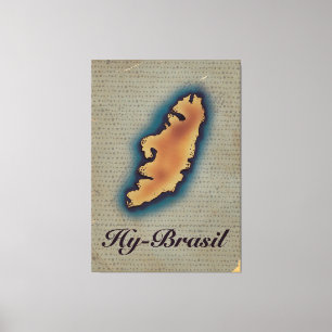 Hy-Brasilien Mythological Old Karta Canvastryck