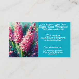 Hyacint Florist Flower Arrangemang Blommigt Shop Visitkort