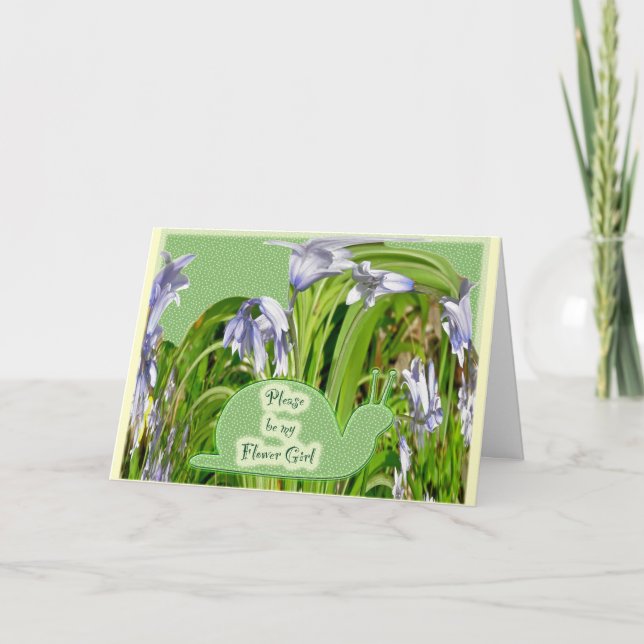 Hyacint Flower Girl Förfrågningskort Inbjudan (Framsida)