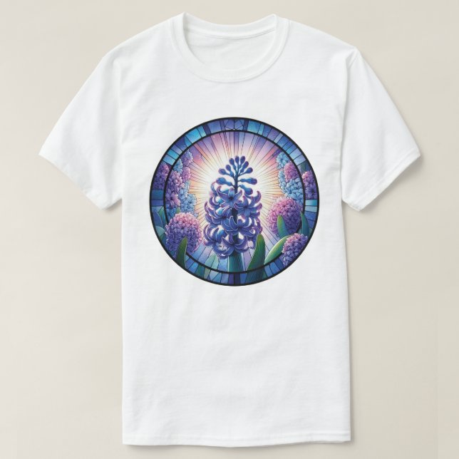 Hyacint Glasfönstkonst T Shirt (Design framsida)