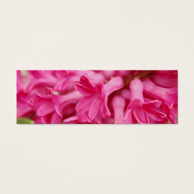 Hyacint Rosa bokmärke Litet Visitkort (Framsidan)