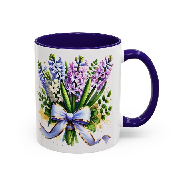 Hyacintblommamugg Vårbukett presentkoppar Mugg (Skapare uppladdad)