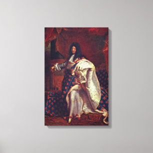 Hyacinthe Rigaud - porträtt av Louis XIV Canvastryck