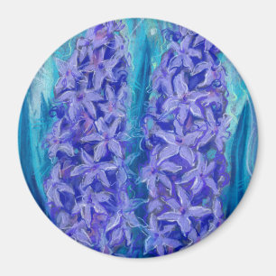 Hyacinths Blommigt Sping Flower Påsk Gift-målning Magnet