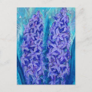Hyacinths Blommigt Sping Flower Påsk Gift-målning Vykort
