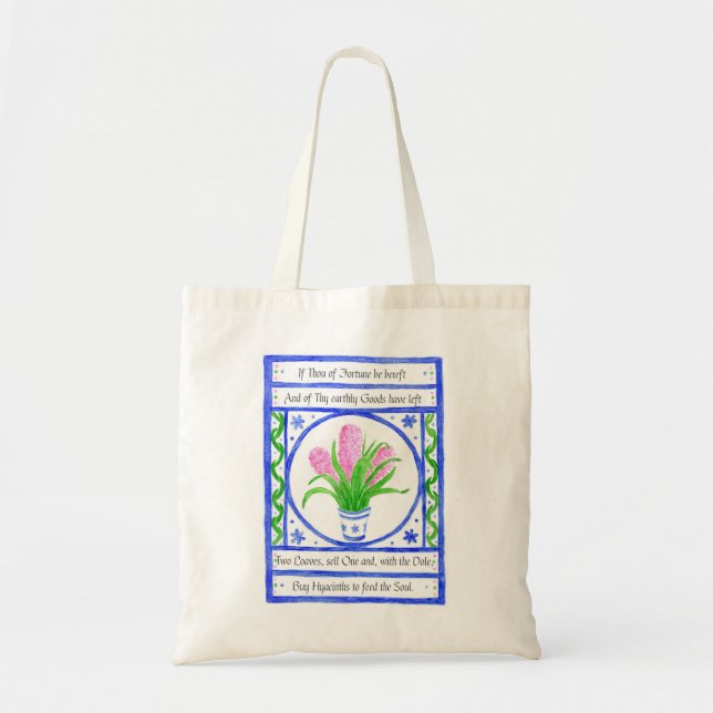 'Hyacinths' Tote Bag Tygkasse (Framsidan)