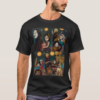 Hyakki Yakō - japansk Yokai paradskjorta T-shirt