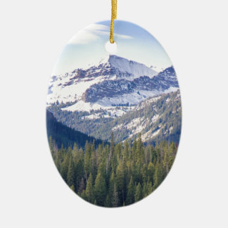 Hyalite nå en höjdpunkt Bozeman, Montana Julgransprydnad Keramik