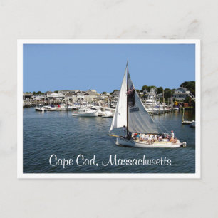 Hyannis Harbour Cape Cod Mass Boats-kort Vykort