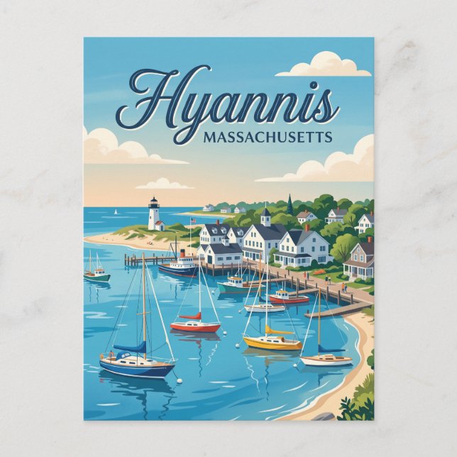 Hyannis, Massachusetts Vykort (Framsida)