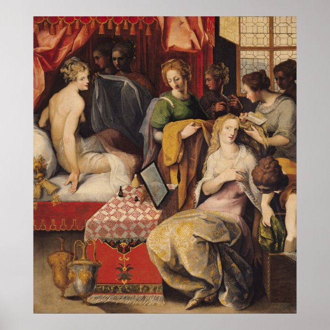 Hyante och Climene vid deras toalett Poster (Framsidan)