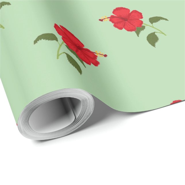 Hybiscus Presentpapper (Rullad Hörn)