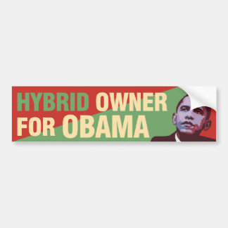 Hybrid- ägare för Obama - politisk bildekal