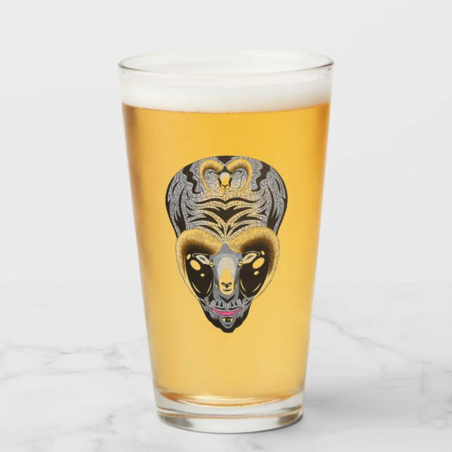 Hybrid Alien Goat Head Glaskopp (Framsida fylld)