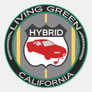 Hybrid California Runt Klistermärke