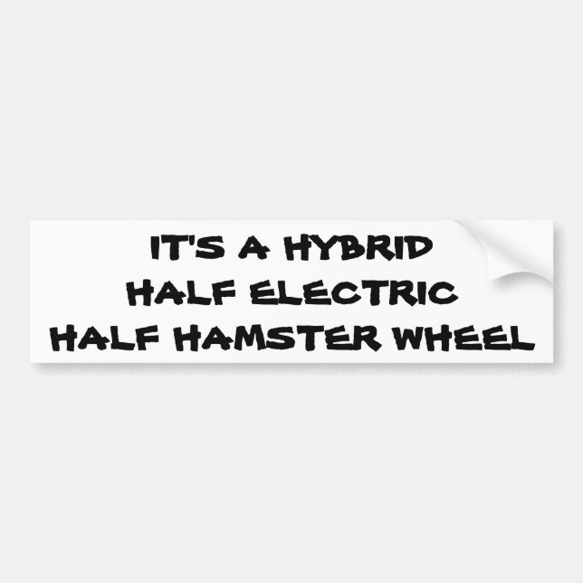 Hybrid: Halv El Halv Hamsterhjul Bildekal (Framsidan)
