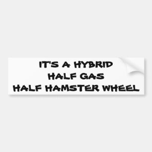 Hybrid-: Halvan gasar den halva hamsteren rullar Bildekal