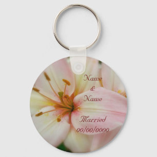Hybrid Lilies Bröllop Happiness Keychain Nyckelring