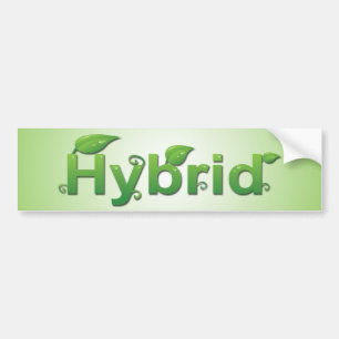 "Hybrid-" med lövbildekalet Bildekal