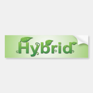 "Hybrid-" med lövbildekalet Bildekal