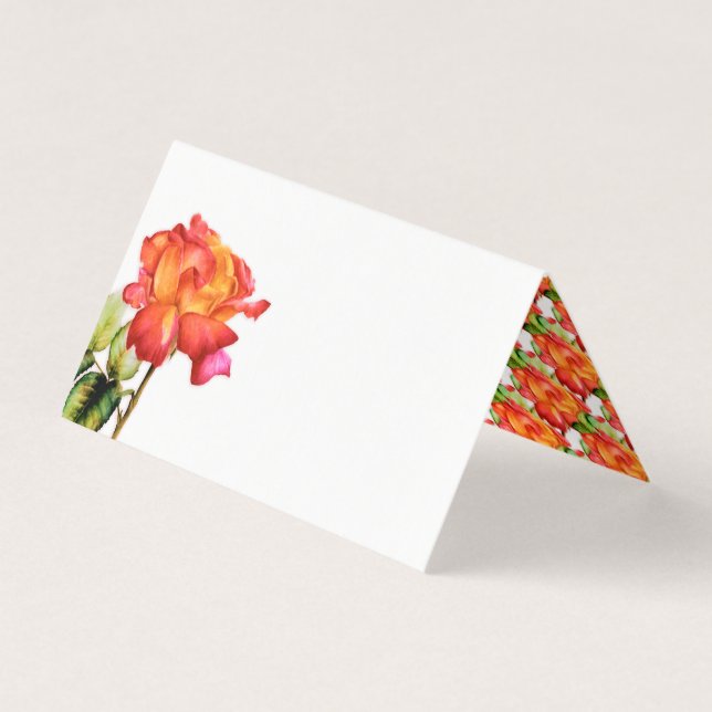 Hybrid te ro orange Red bröllop Kort (Framsida)