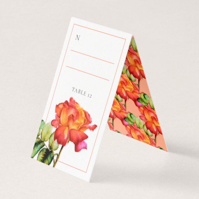 Hybrid te ro orange Red bröllop Kort (Framsida)