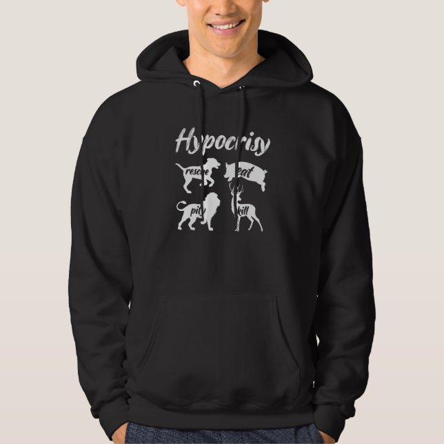 Hycklande Rädding Eat Veganism Plant Organic Based Hoodie (Framsida)