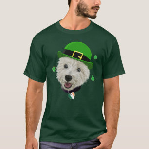 Hycklar den irländska flagga för Westie hundsaint T Shirt