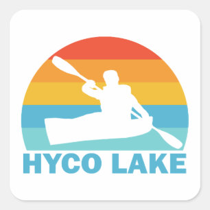 Hyco Sjö North Carolina Kayak Fyrkantigt Klistermärke