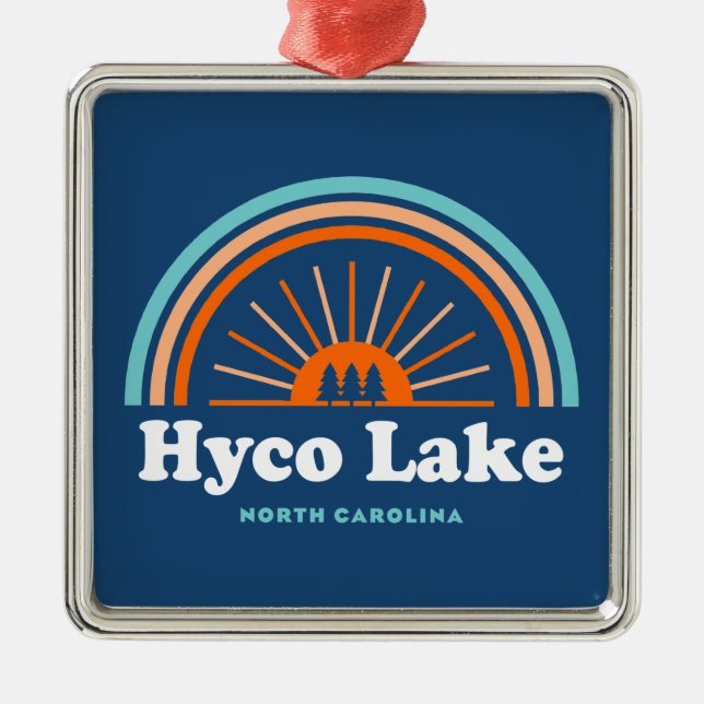Hyco Sjö North Carolina Rainbow Julgransprydnad Metall (Framsidan)