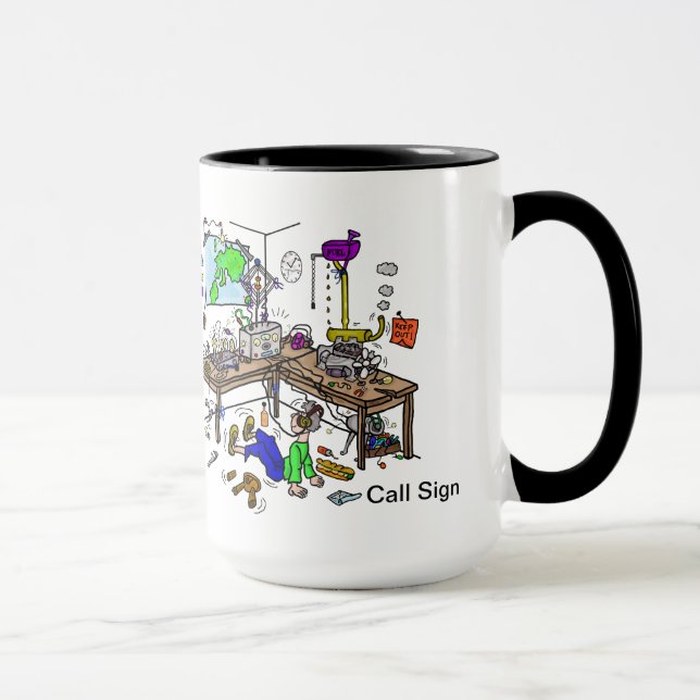 Hyddan händer rolig skinka radiosände muggen mugg (Höger)