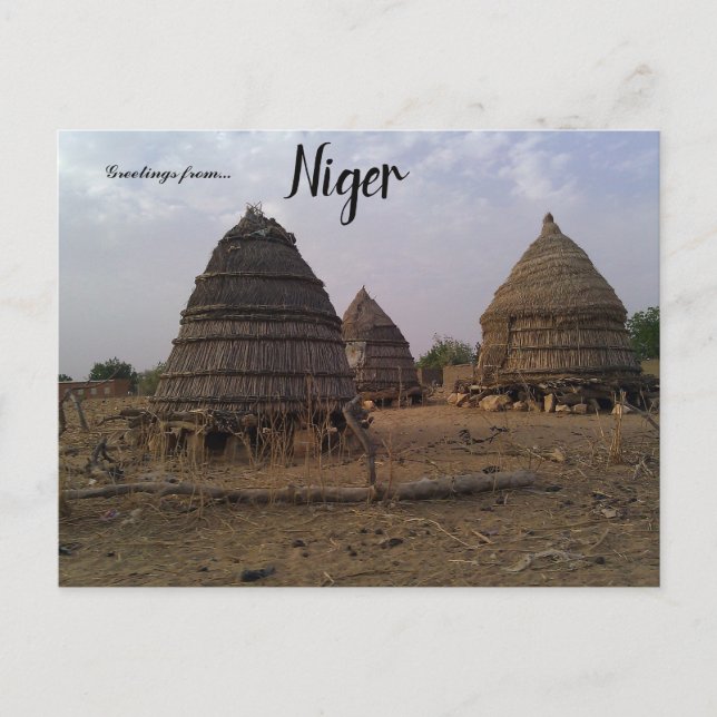 Hyddor i Niamey Niger Vykort (Framsida)