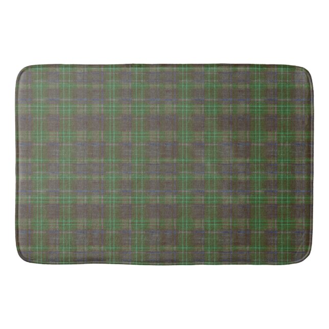 Hyddskogs gröna tartan badrumsmatta (Framsidan)