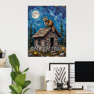 Hyddvakt: Tvättbjörnens Nattliga Vakt Poster