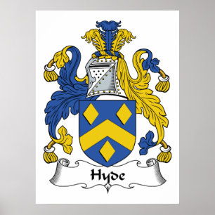 Hyde familjvapensköld poster