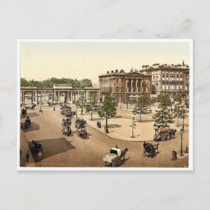 Hyde Park Corner, London, England Classic Photochr Vykort