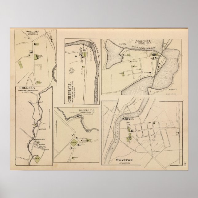 Hyde Park, Guildhall, Newport, Chelsea Poster (Framsidan)