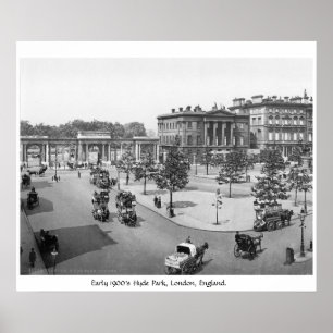 Hyde park London, 1900's England Poster