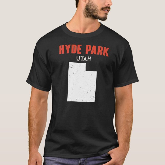 Hyde Park Utah USA State America Travel Utahan T Shirt (Framsida)