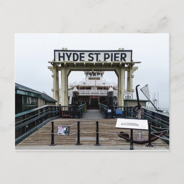 Hyde St. Pier San Francisco, Kaliforniens vykort (Framsida)