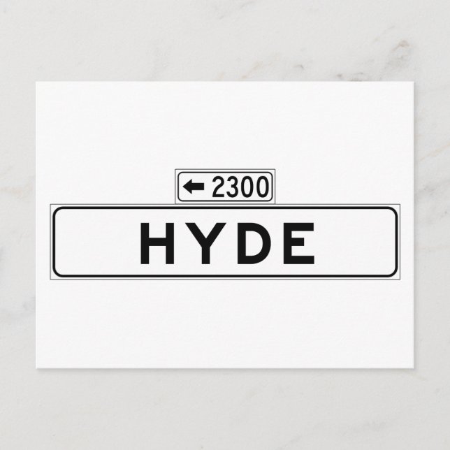 Hyde St., San Francisco Street Sign Vykort (Framsida)