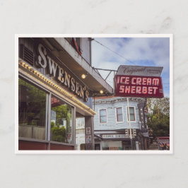 Hyde Street San Francisco Ice Cream Shop Sign Vykort