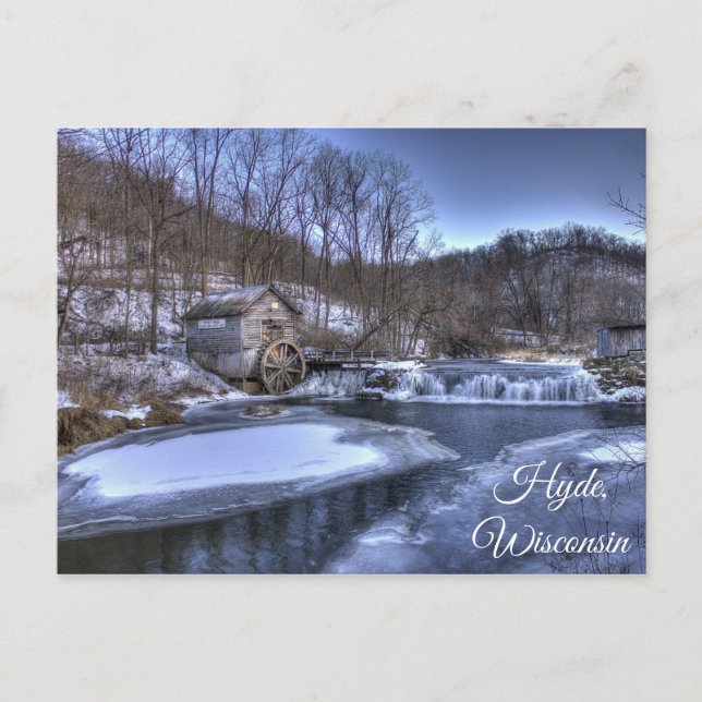 Hyde Wisconsin Mill Scenia View vykort (Framsida)
