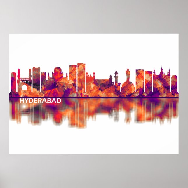 Hyderabad Telangana Skyline Poster (Framsidan)