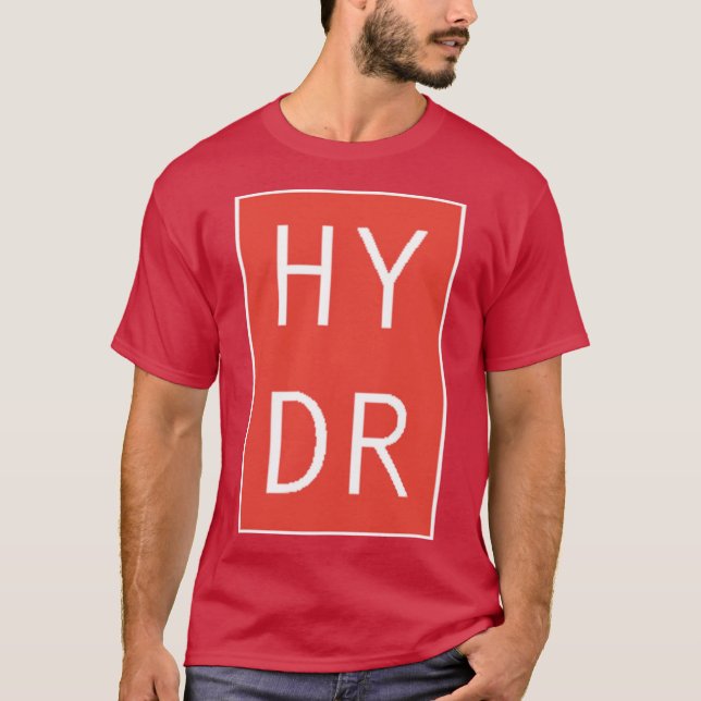 HYDR Red T Shirt (Framsida)